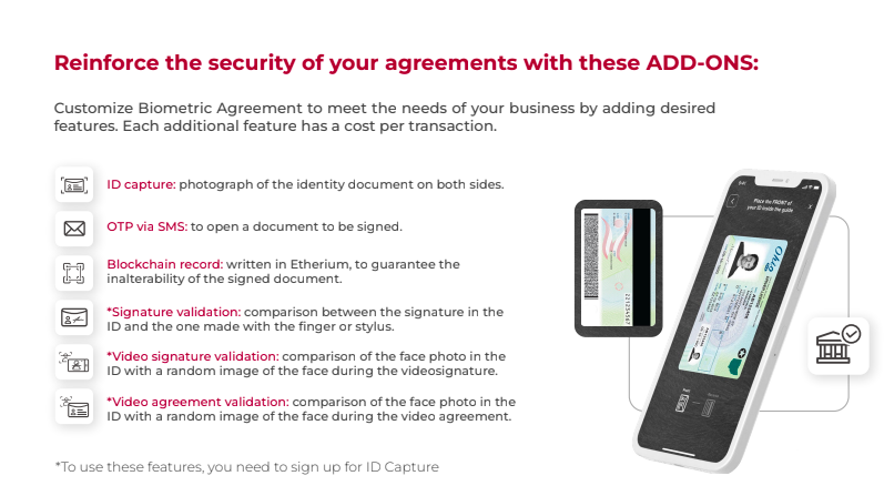 screenshot of Biometric Agreement